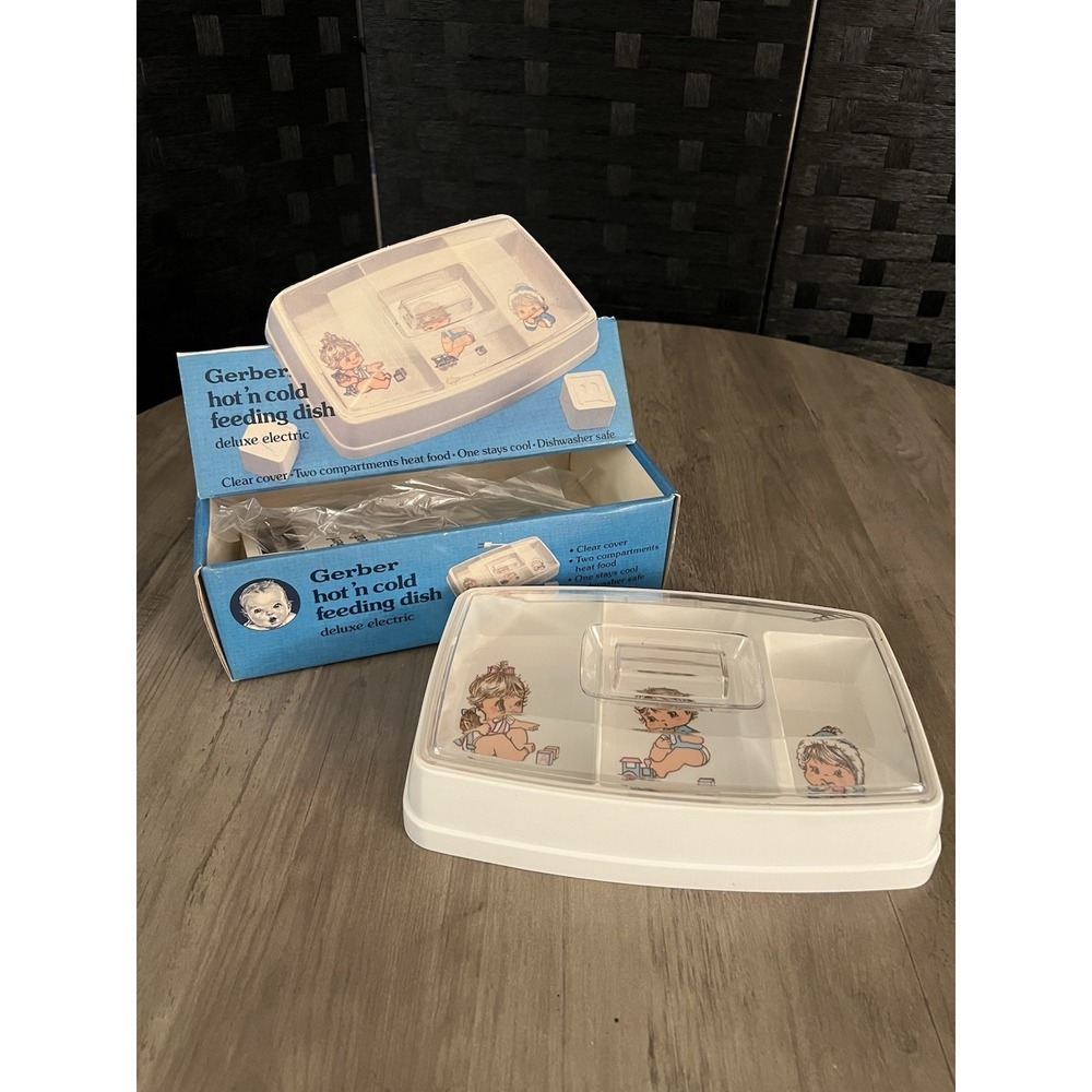 Vintage Gerber Hot n Cold Feeding Dish Deluxe Electric New in Box‎